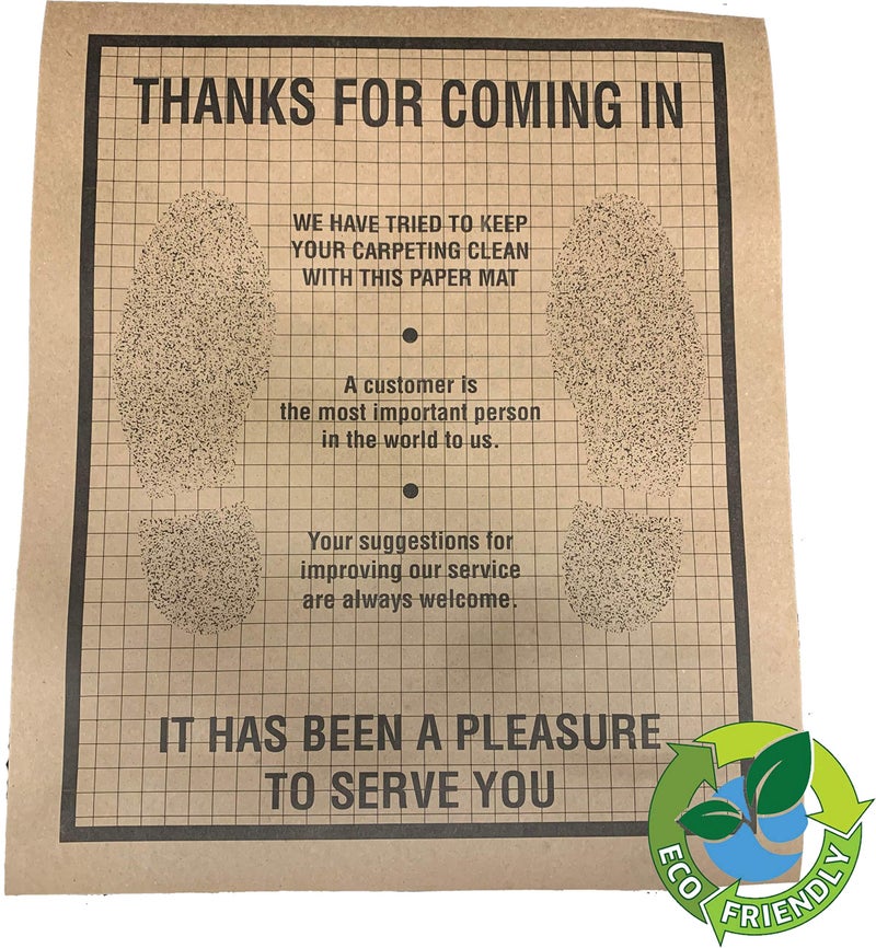 AutoMat EcoShield Recycled Brown Kraft Paper Disposable Automotive Floor Mat (Case of 50) - Image 2
